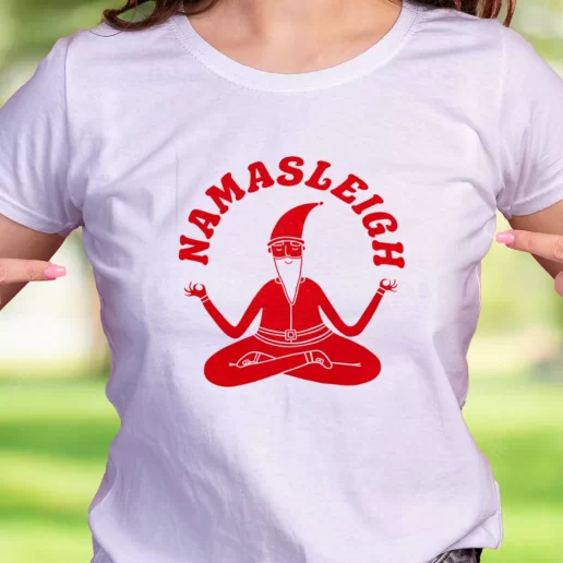 Cool T Shirt Namasleigh Yoga Santa Trendy Christmas Gift 1