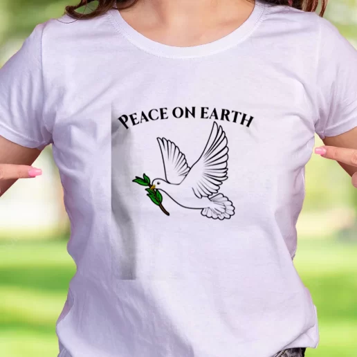 Cool T Shirt Peace On Earth Earth Day Gifts 1