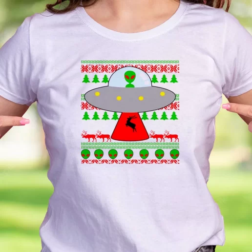 Cool T Shirt Ufo Alien Ugly Christmas Trendy Christmas Gift 1