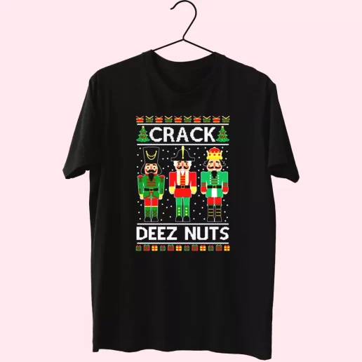 Crack Deez Nuts T Shirt Xmas Design 1