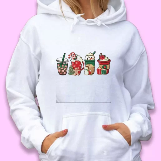 Cute Hoodie Christmas Snowman Latte Coffee Lover Xmas Gift Idea 1