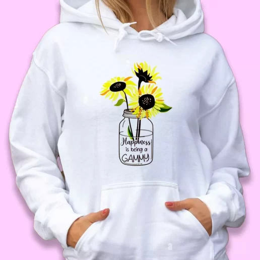 Cute Hoodie Happiness Is Being Gammy Life Sunflower Happy Earth Day 1