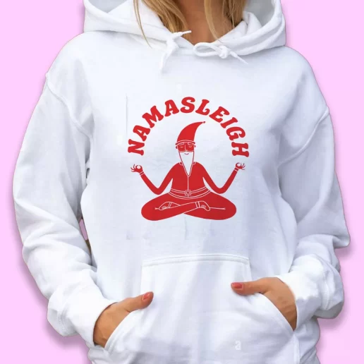 Cute Hoodie Namasleigh Yoga Santa Xmas Gift Idea 1