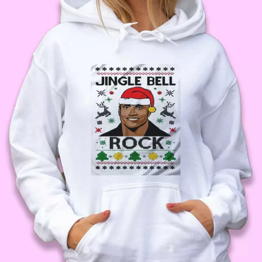 Cute Hoodie The Rock Jingle Bell Rock Xmas Gift Idea 1