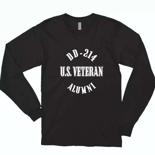 DD 214 Alumni US Veteran Combat Long Sleeve T Shirt 1