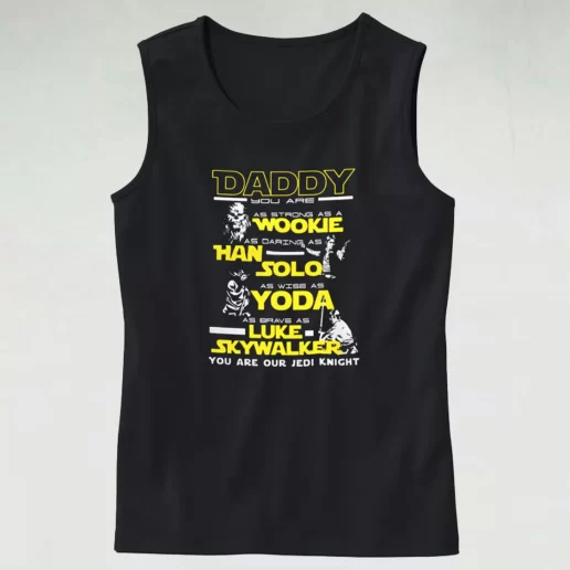 Daddy Jedi Knight Han Solo Yoda Wookie Dad Gym Tank Top 1