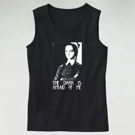 Dark is Afraid of Me Wednesday Addams Family Trendy Tank Top 1