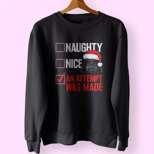 Darth Vader Naughty or Nice Checklist Sweatshirt Xmas Outfit 1