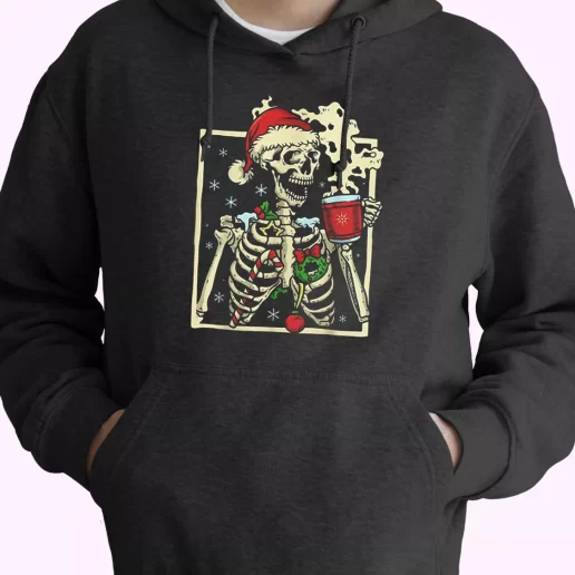 Dead Inside Skeleton Christmas Hoodie Xmas Outfits 1