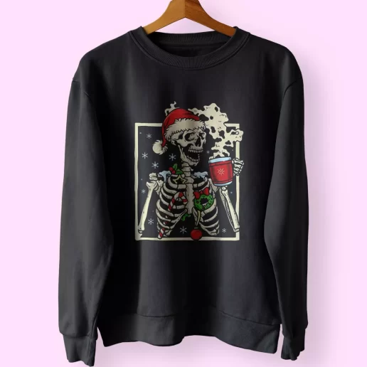 Dead Inside Skeleton Christmas Sweatshirt Xmas Outfit 1