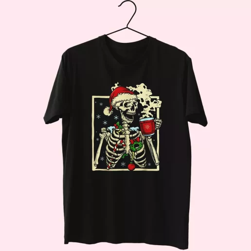 Dead Inside Skeleton Christmas T Shirt Xmas Design 1