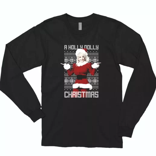 Dolly Parton Holly Dolly Christmas Long Sleeve T Shirt Xmas Gift 1