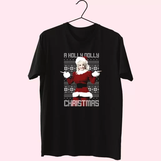 Dolly Parton Holly Dolly Christmas T Shirt Xmas Design 1