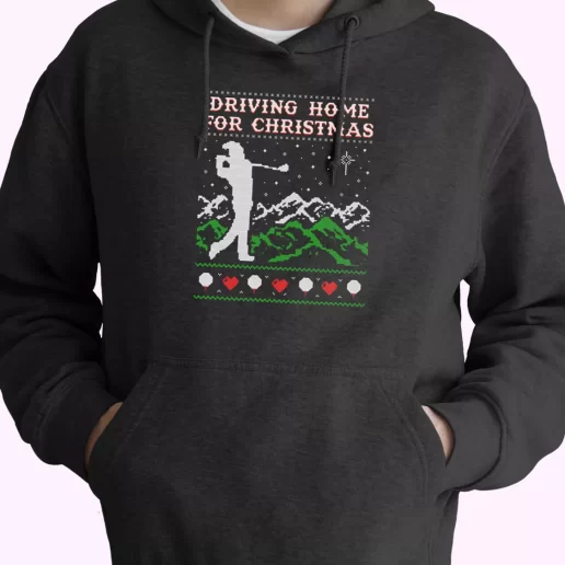 Driving Home For Christmas Golf Hoodie Xmas Outfits 1