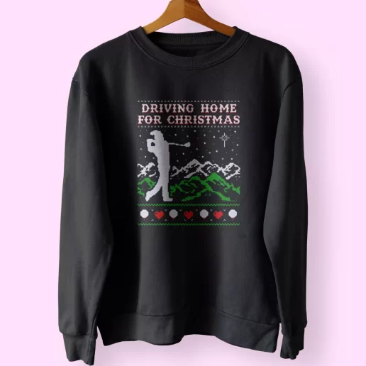 Driving Home For Christmas Golf Sweatshirt Xmas Outfit 1