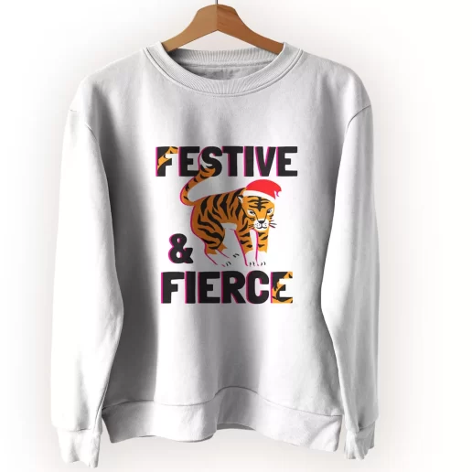 Festive And Fierce Ugly Christmas Sweater 1