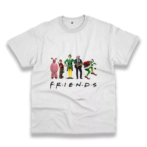 Friends Christmas Movie Watching Funny Christmas T Shirt 1