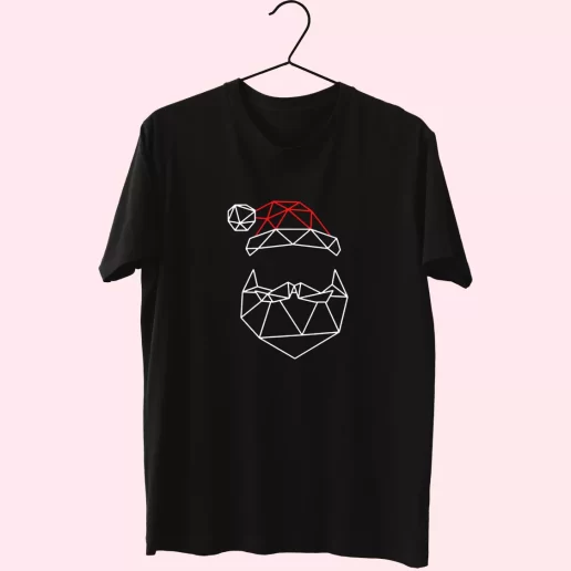 Geometric Santa Father T Shirt Xmas Design 1