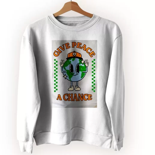 Give Peace A Chance Sweatshirt Earth Day Costume 1