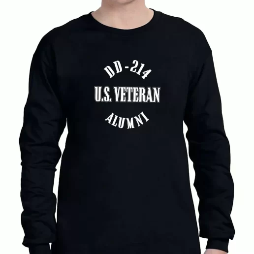 Graphic Long Sleeve T Shirt DD 214 Alumni US Veteran American Veterans Day 1