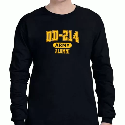 Graphic Long Sleeve T Shirt DD 214 Army Alumni American Veterans Day 1