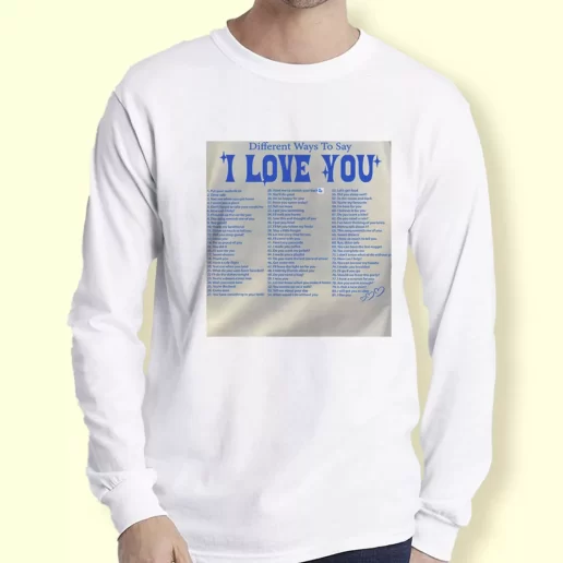 Graphic Long Sleeve T Shirt Different Ways Say I Love You Xmas Top 1