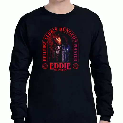 Graphic Long Sleeve T Shirt Eddie Munson Hellfire Club Dungeon Master 1