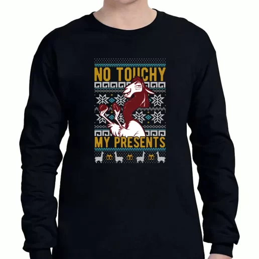 Graphic Long Sleeve T Shirt Emperors New Groove Kuzco No Touchy Xmas Clothing Sale 1