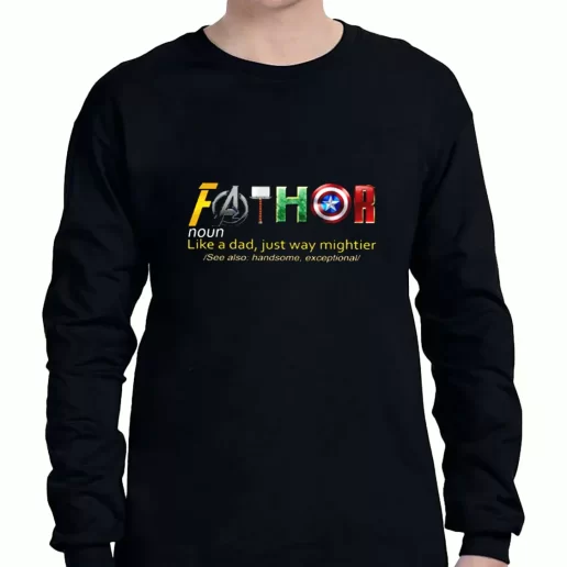 Graphic Long Sleeve T Shirt Fathor Noun Like A Dad a Father Day Gift 1