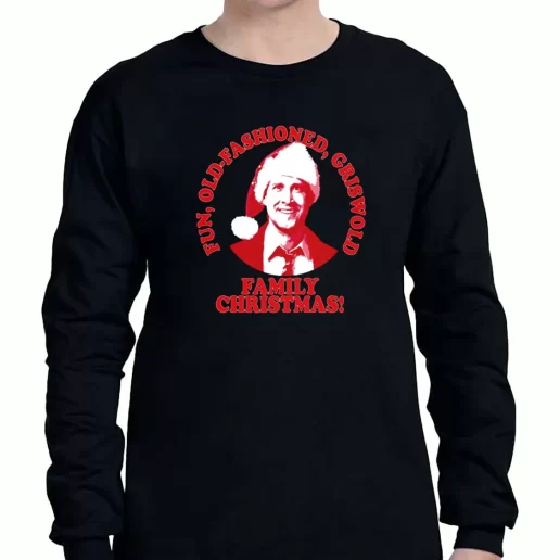 Graphic Long Sleeve T Shirt Fun Old Fashioned Griswold Family Christmas Xmas Clothing Sale 1