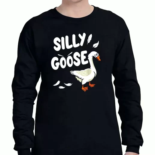 Graphic Long Sleeve T Shirt Geese Gift Silly Goose 1