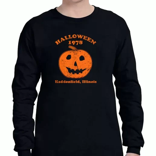 Graphic Long Sleeve T Shirt Halloween 1978 Haddonfield 1