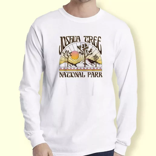 Graphic Long Sleeve T Shirt Joshua Tree National Park Retro Gift For Earth Day 1