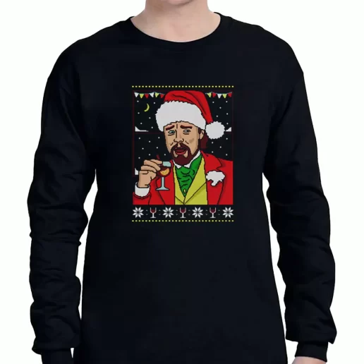 Graphic Long Sleeve T Shirt Leonardo DiCaprio Meme Christmas Xmas Clothing Sale 1