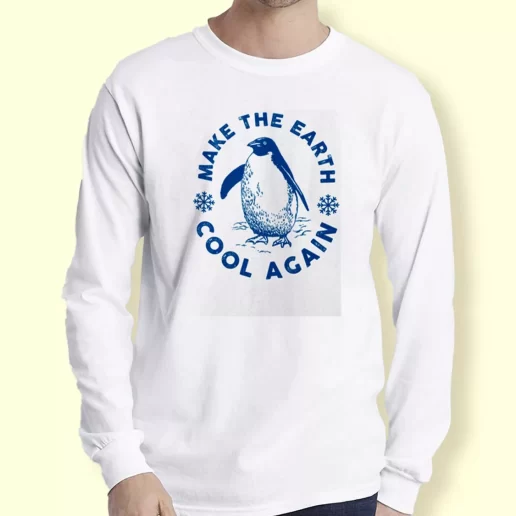 Graphic Long Sleeve T Shirt Make Earth Cool Again Climate Gift For Earth Day 1