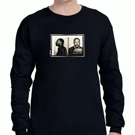 Graphic Long Sleeve T Shirt Martin Luther King Jr Mugshot 1