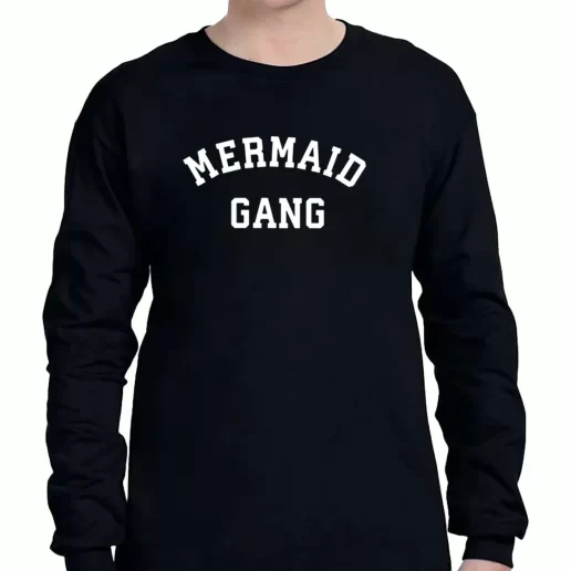 Graphic Long Sleeve T Shirt Mermaid Gang Tumblr 1