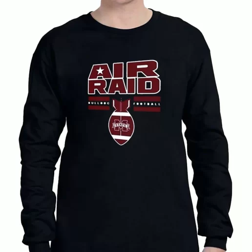 Graphic Long Sleeve T Shirt Mike Leach Air Raid 1