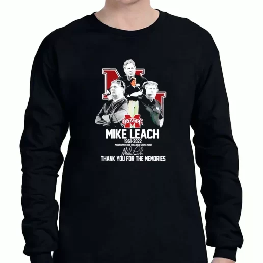 Graphic Long Sleeve T Shirt Mike Leach Mississipi States Memorial 1