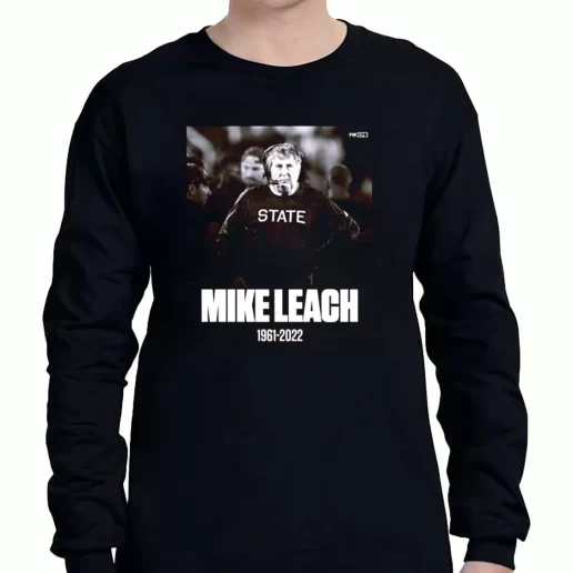 Graphic Long Sleeve T Shirt Mississippi State Bulldogs Legend Mike Leach 1961 2022 1