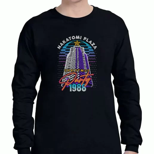 Graphic Long Sleeve T Shirt Nakatomi Plaza Christmas Party 1988 Xmas Clothing Sale 1
