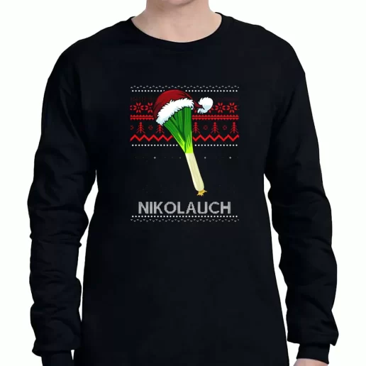 Graphic Long Sleeve T Shirt Nikolauch Santa Hat Xmas Clothing Sale 1