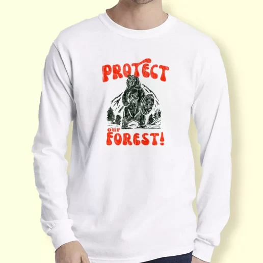 Graphic Long Sleeve T Shirt Protect Our Forest Gift For Earth Day 1