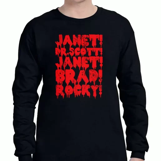 Graphic Long Sleeve T Shirt Rocky Horror Janet Dr Scott Janet Brad Rocky 1