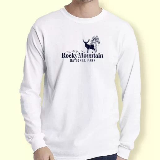 Graphic Long Sleeve T Shirt Rocky Mountain National Park Gift For Earth Day 1