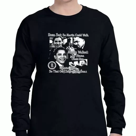 Graphic Long Sleeve T Shirt Rosa Parks And Martin Luther King Jr Said 1