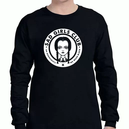 Graphic Long Sleeve T Shirt Sad Girls Club Wednesday Addams 1