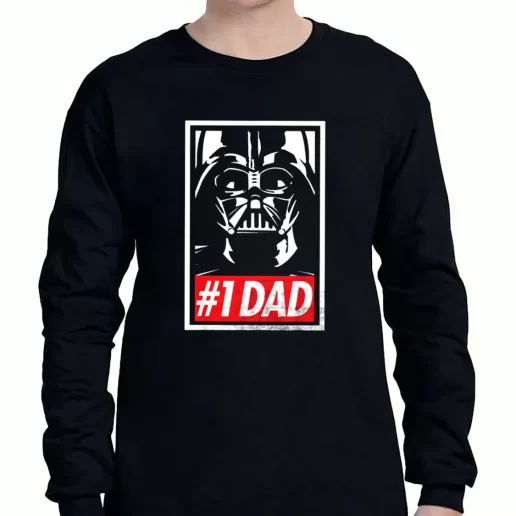 Graphic Long Sleeve T Shirt Star Wars Darth Vader Number 1 Dad Propaganda a Father Day Gift 1