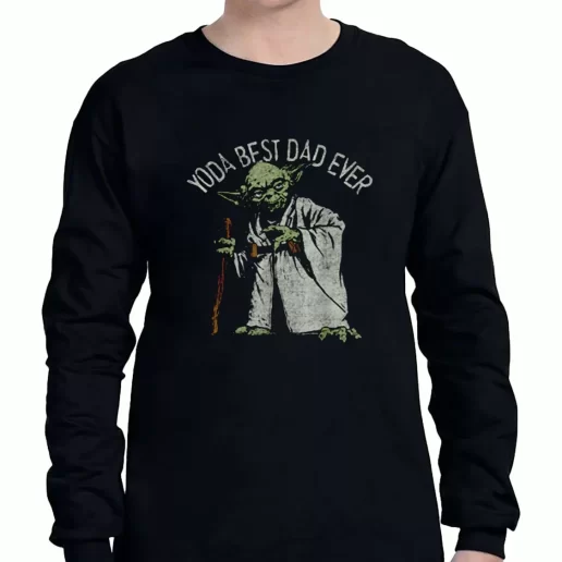 Graphic Long Sleeve T Shirt Star Wars Yoda Best Dad Ever a Father Day Gift 1