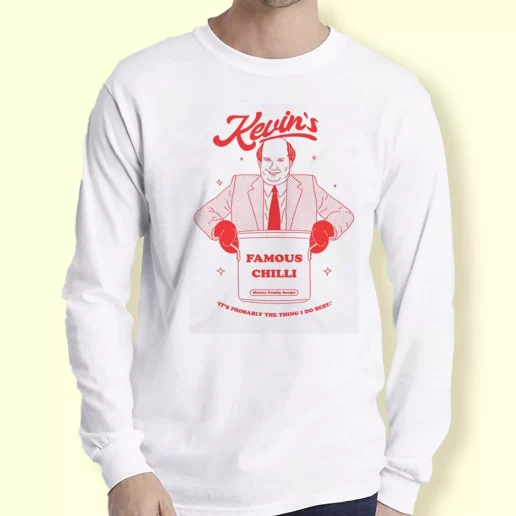 Graphic Long Sleeve T Shirt The Office Kevins Famous Chilli Xmas Top 1